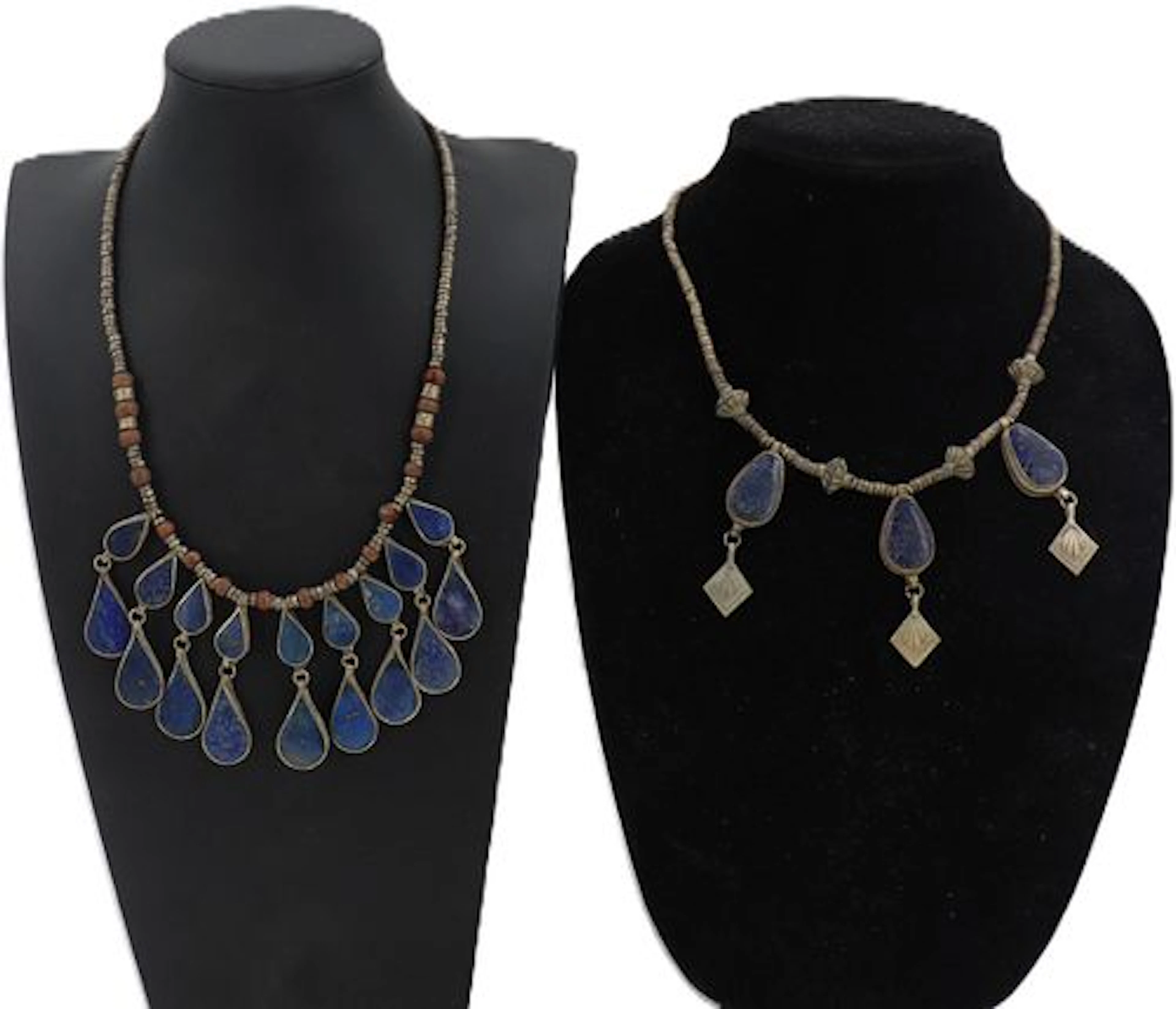 Two Afghan Lapis Necklaces