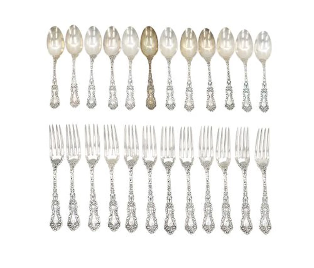 (24) Pieces Gorham "Imperial Chrysanthemum" Sterling Silver Flatware