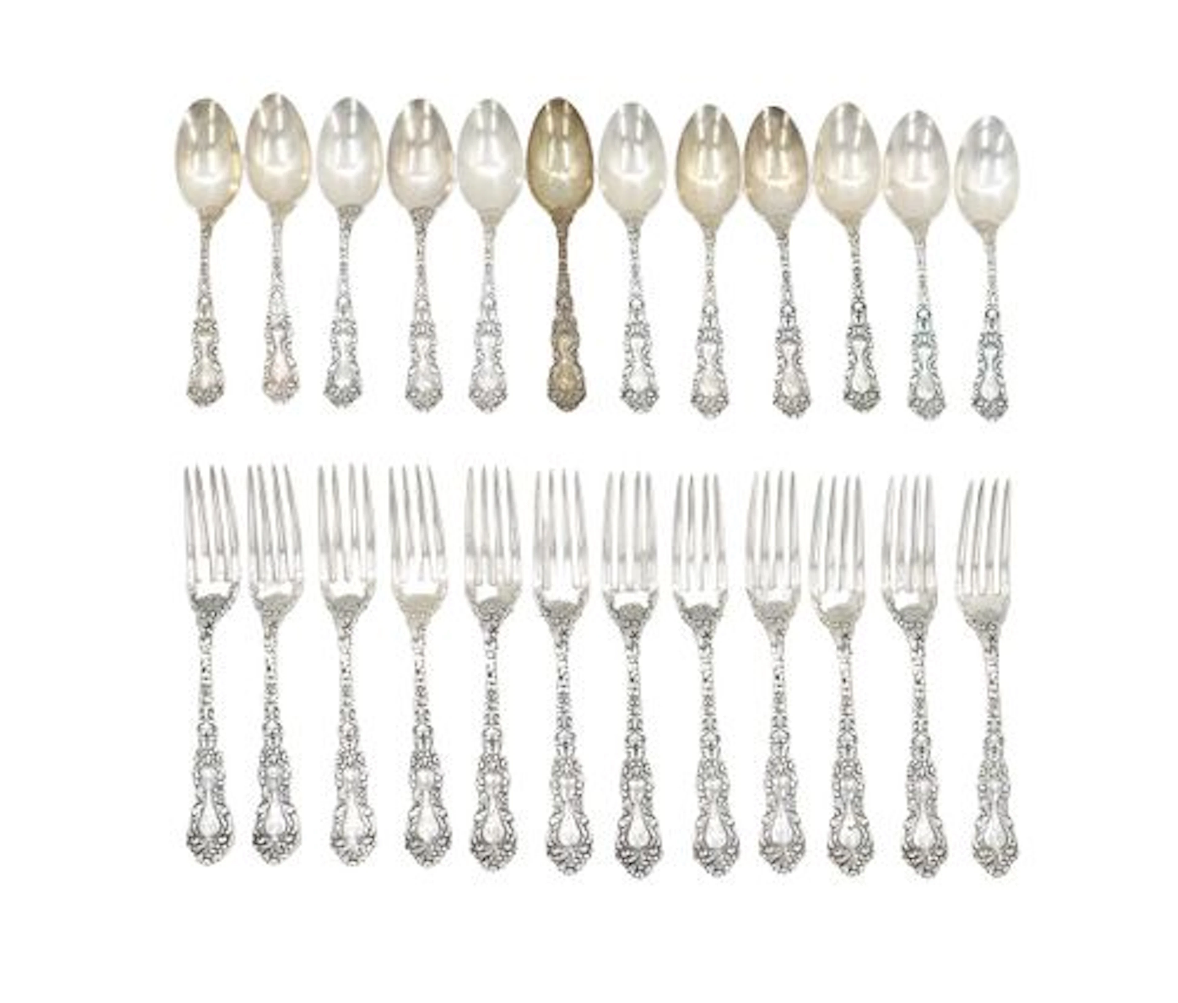 (24) Pieces Gorham "Imperial Chrysanthemum" Sterling Silver Flatware
