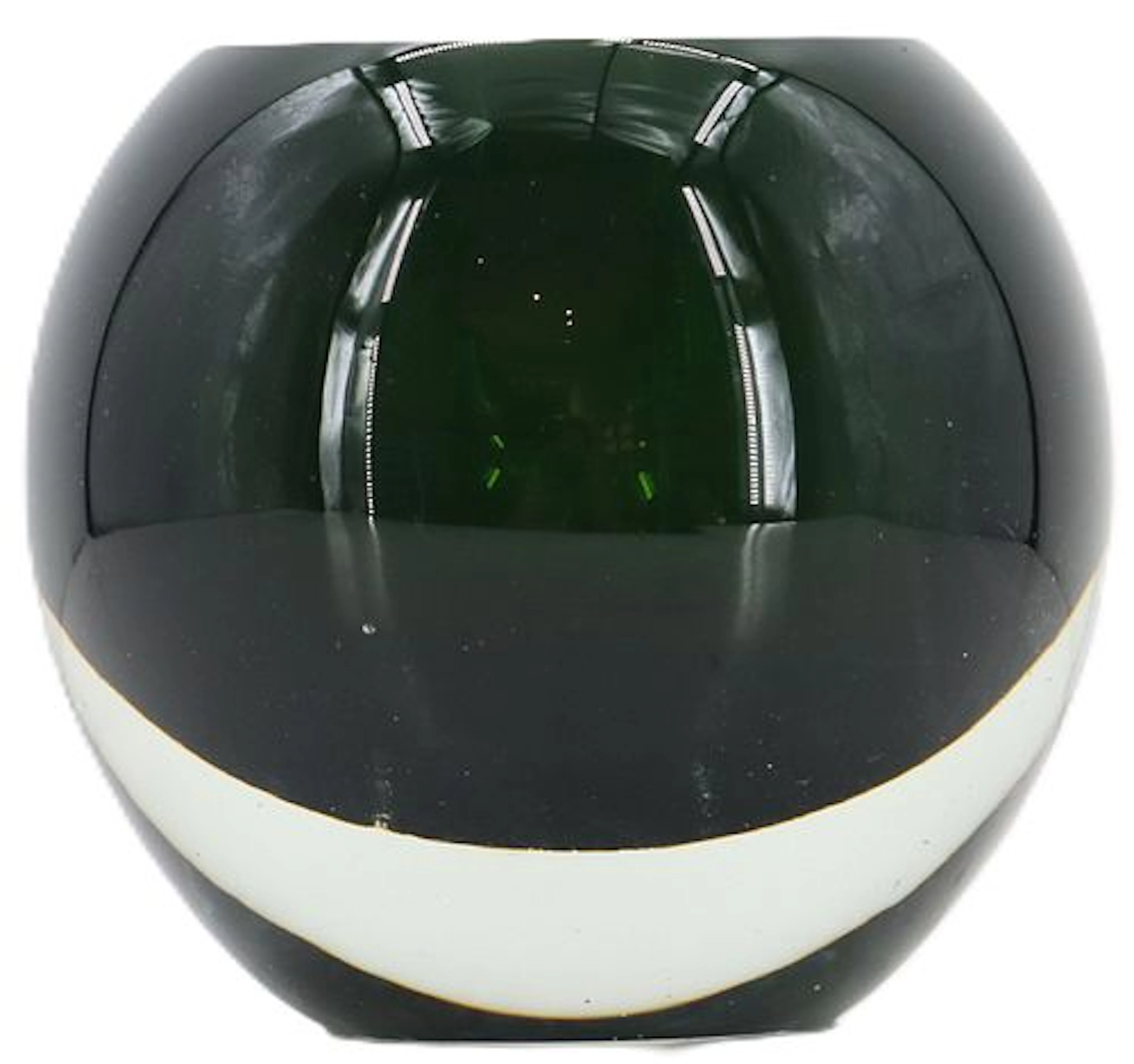 Murano Hand-Blown Art Glass Emerald Sphere Vase