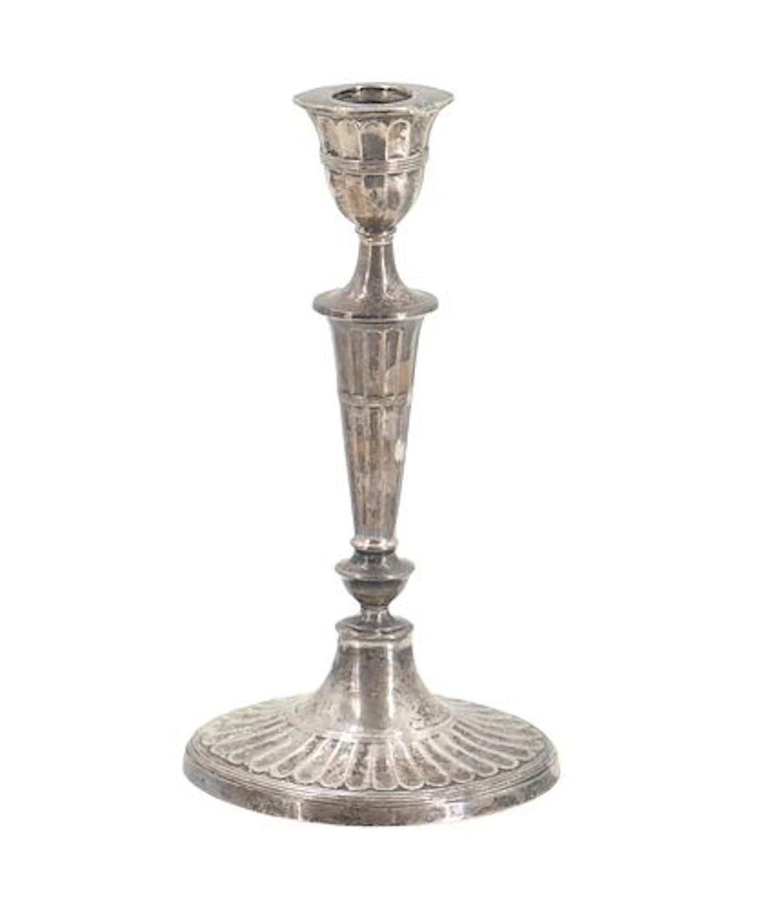 Antique English Sterling Silver Weighted Candlestick