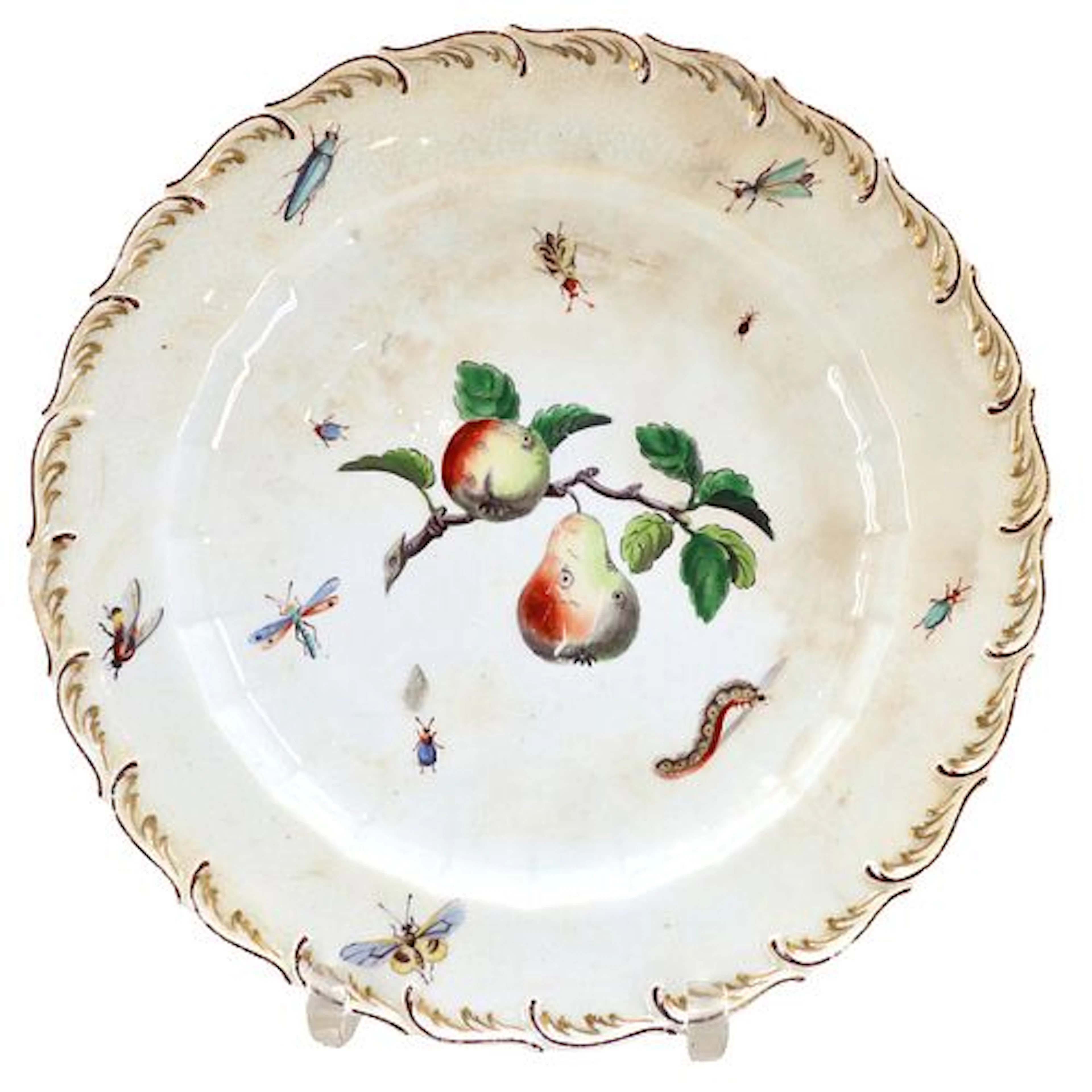 18th Century English Chelsea Porcelain "Sir Hans Sloan" Dessert Plate