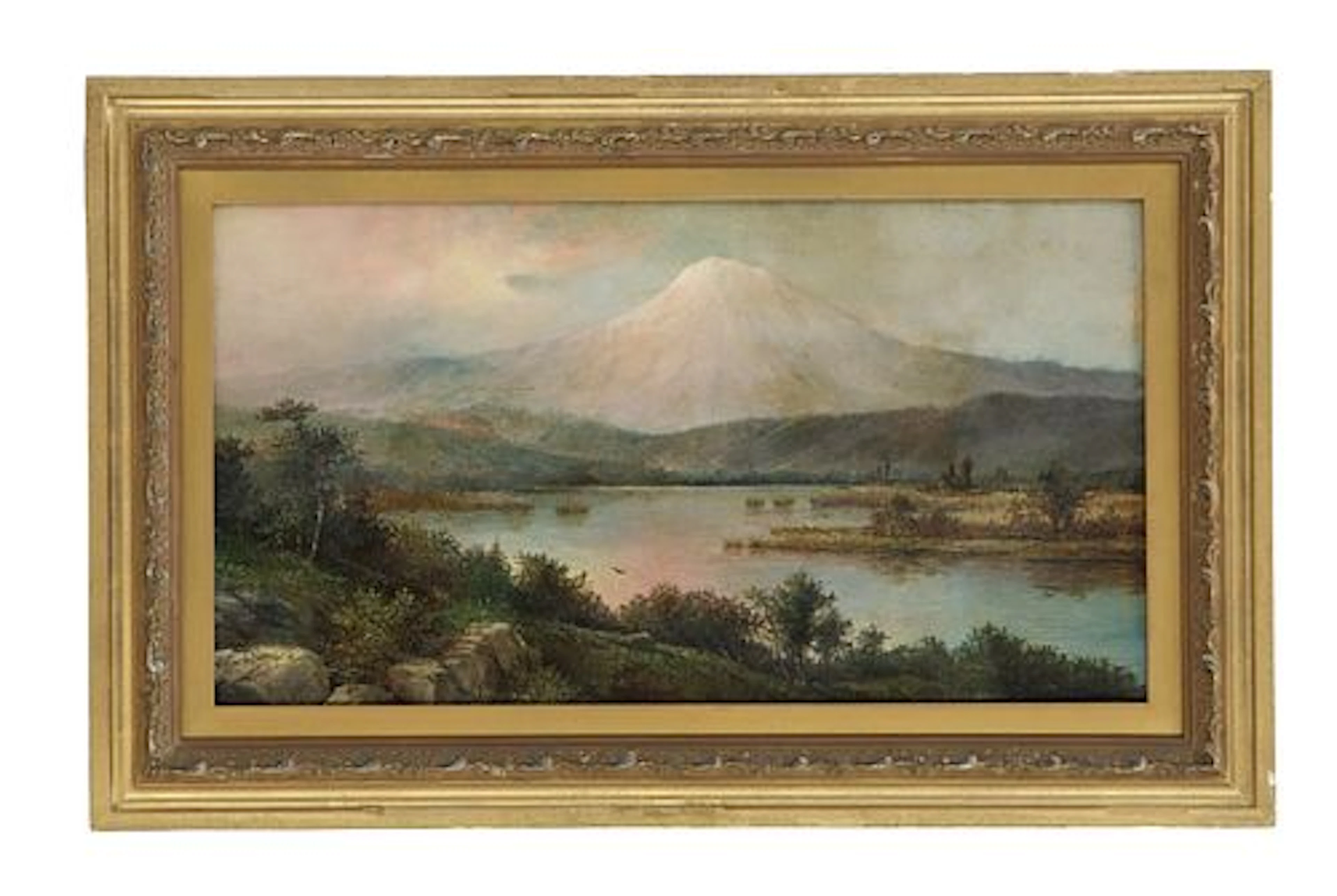 H. H. Fuerstenberg (19th/20th Century) Oil on Canvas "Luminist Mountain