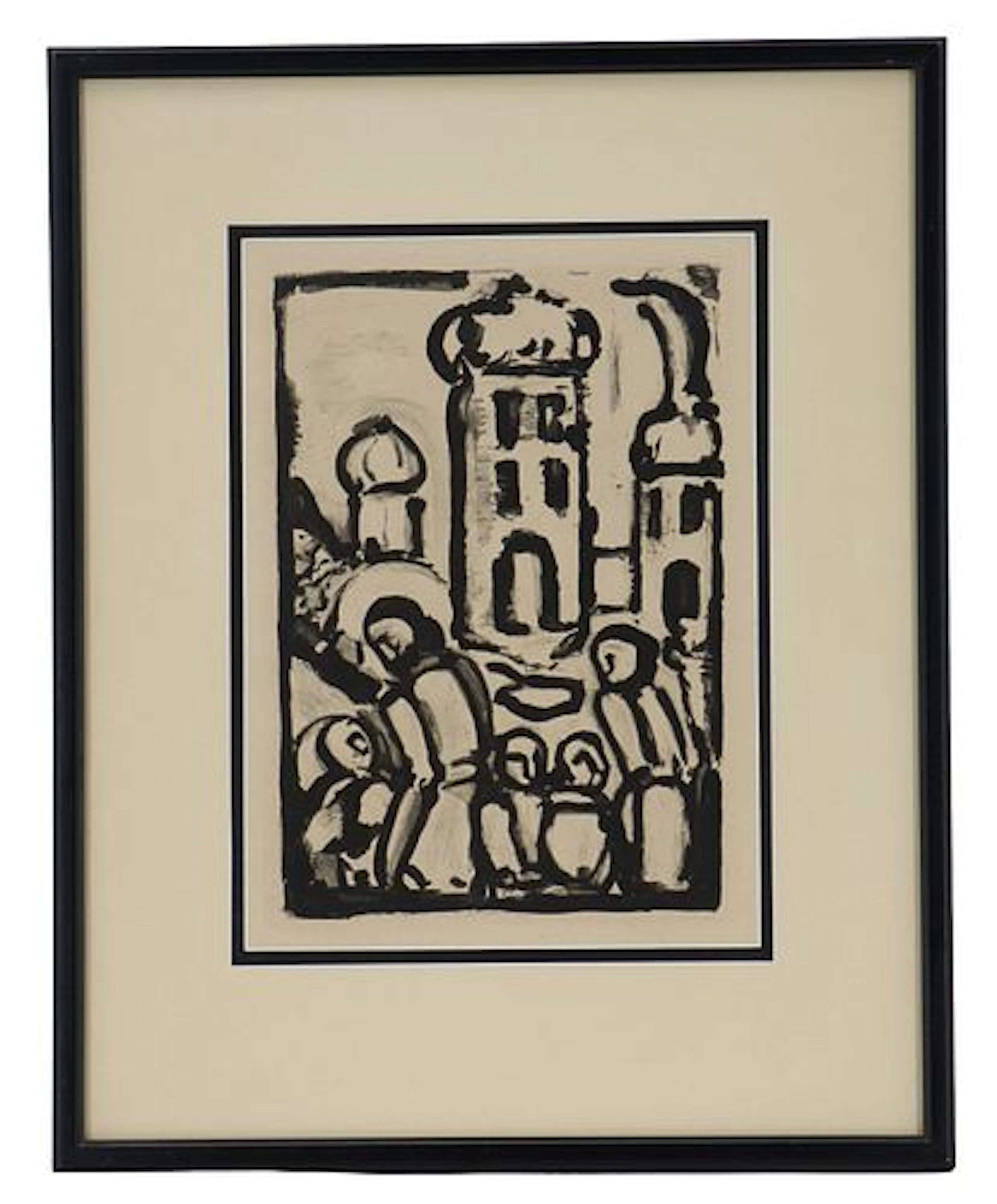 Georges Rouault (1871-1958) French, Etching Print "Christ Among the Poor"