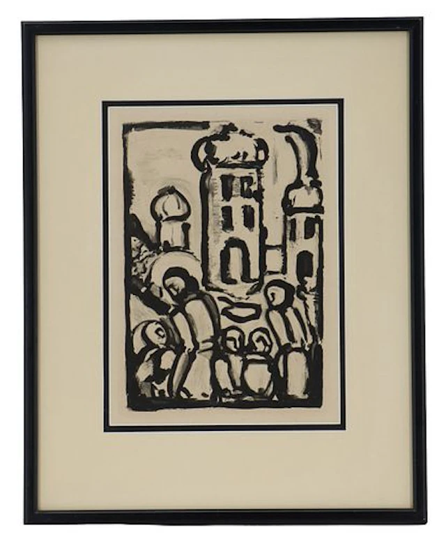 Georges Rouault (1871-1958) French, Etching Print "Christ Among the Poor"