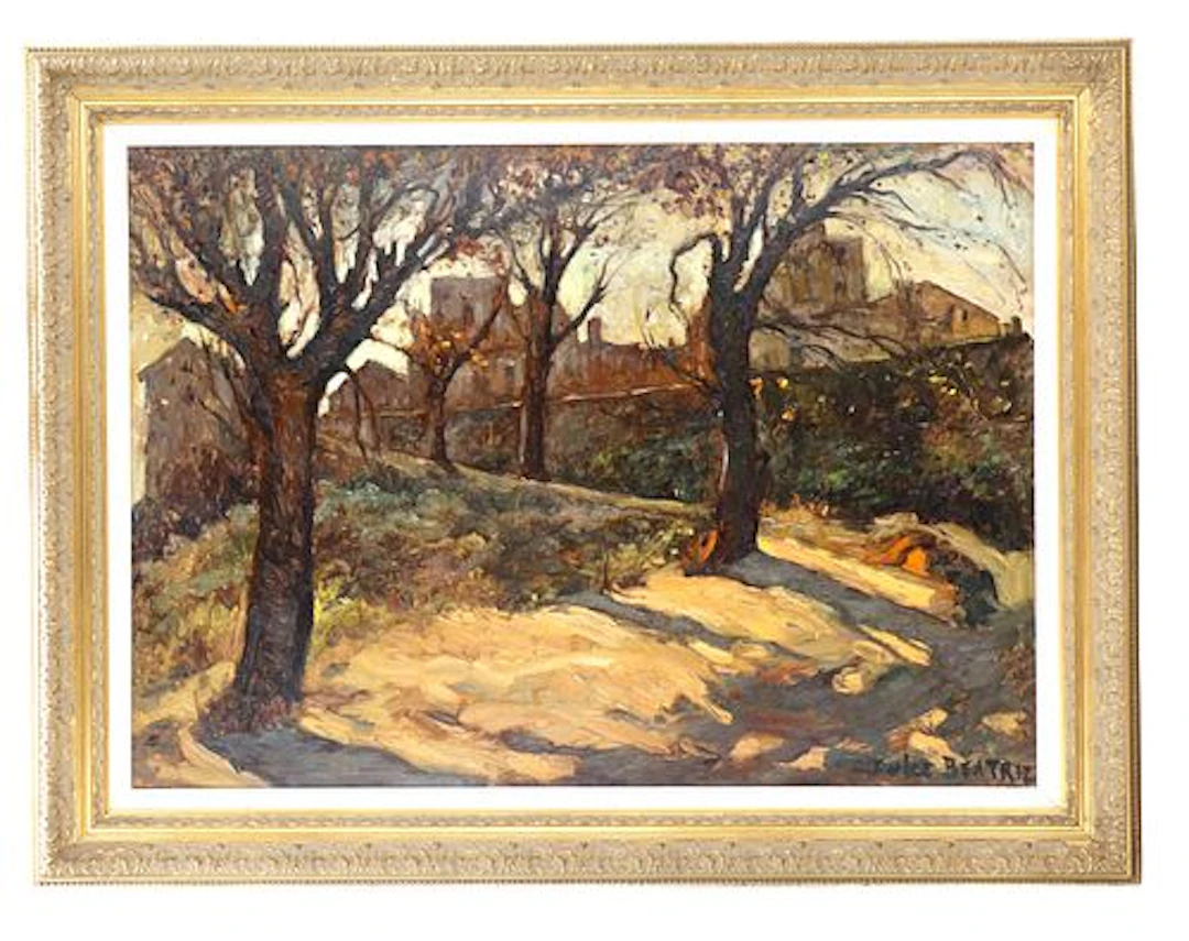 Dulce Beatriz (1931-2021) Cuban, Oil on Canvas Impressionist Landscape