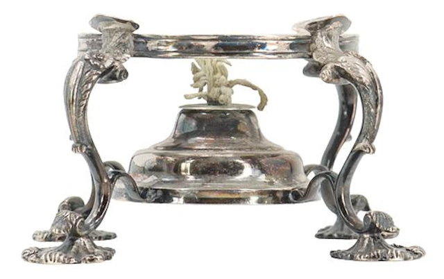 Antique Harris, Stanwood & Co. Pure Coin Silver Tea Kettle Warmer