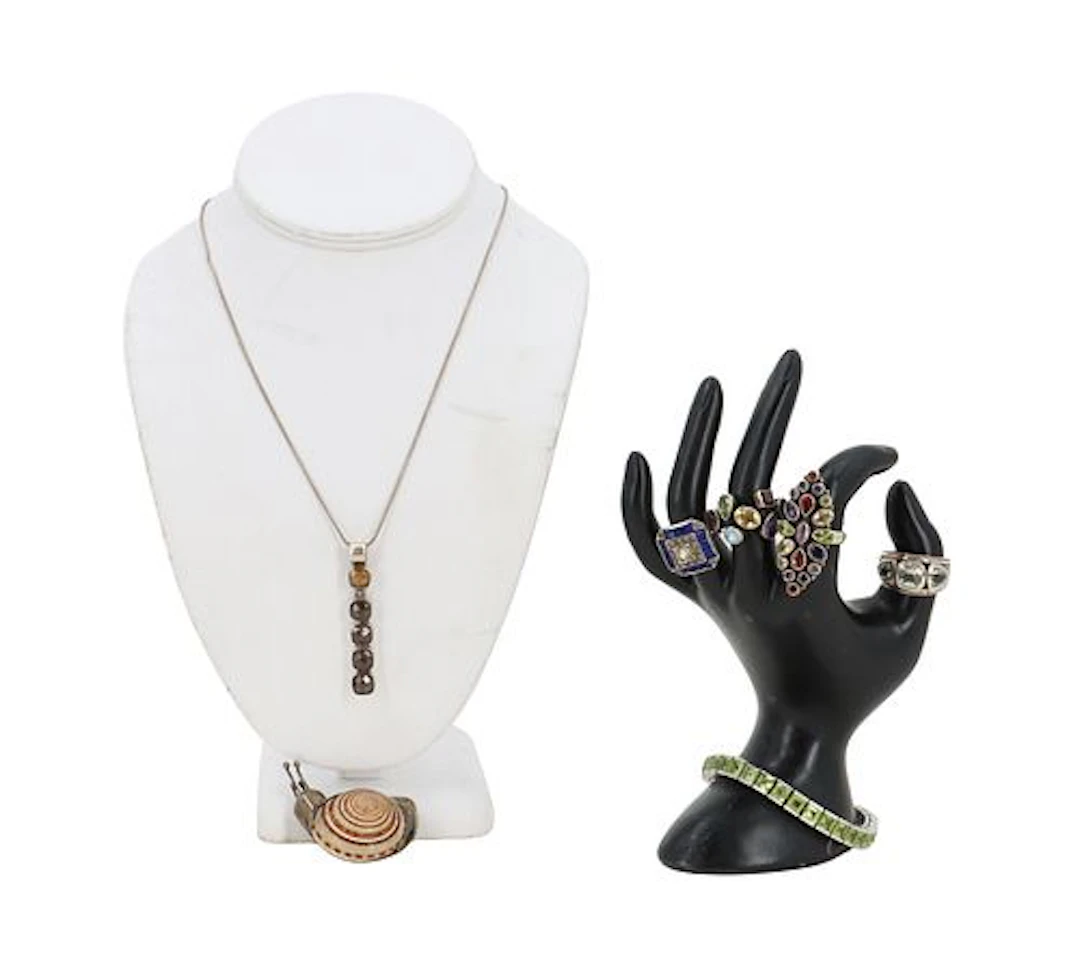 (7) Piece Sterling Silver and Multi-Gemstone Jewelry Grouping - Gross