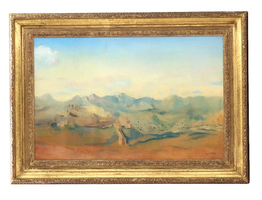 Arthur Bowen Davies (1862-1928) American, Oil on Canvas "View of Mountains