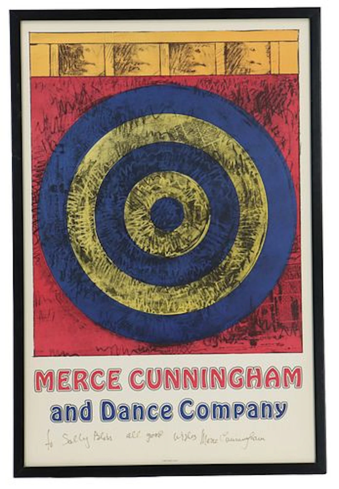 Jasper Johns (Born 1930) American, Signed Merce Cunningham Exhibition