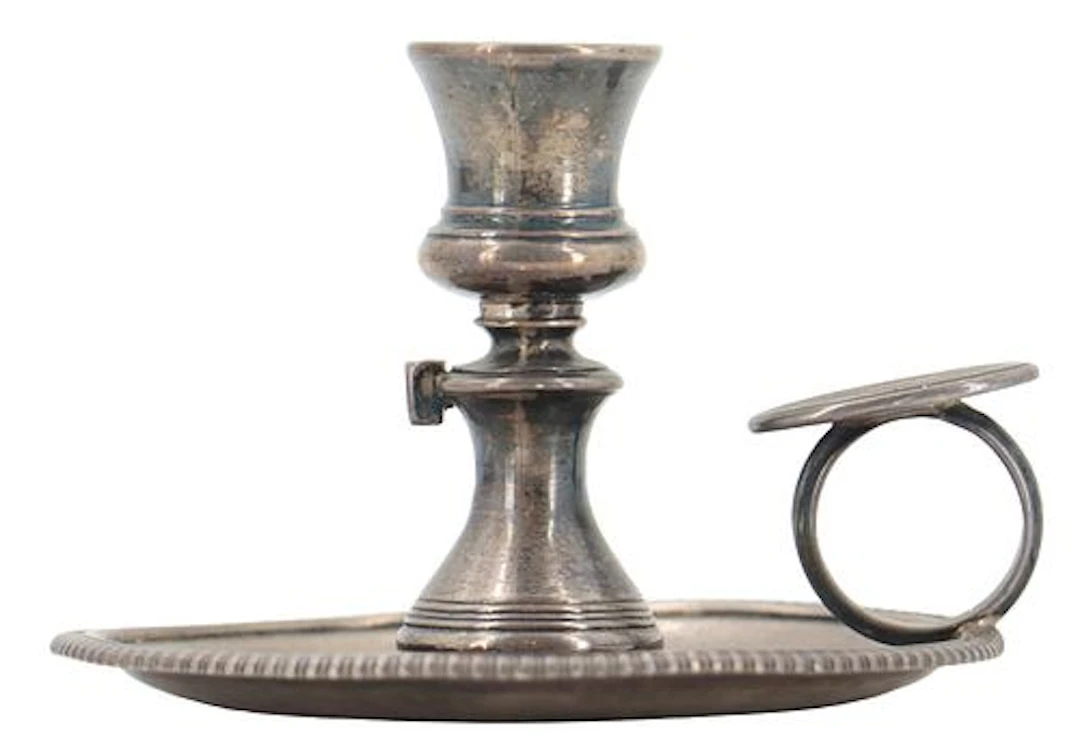Antique English Tested 90% Silver Chamberstick - 3.455 ozt.