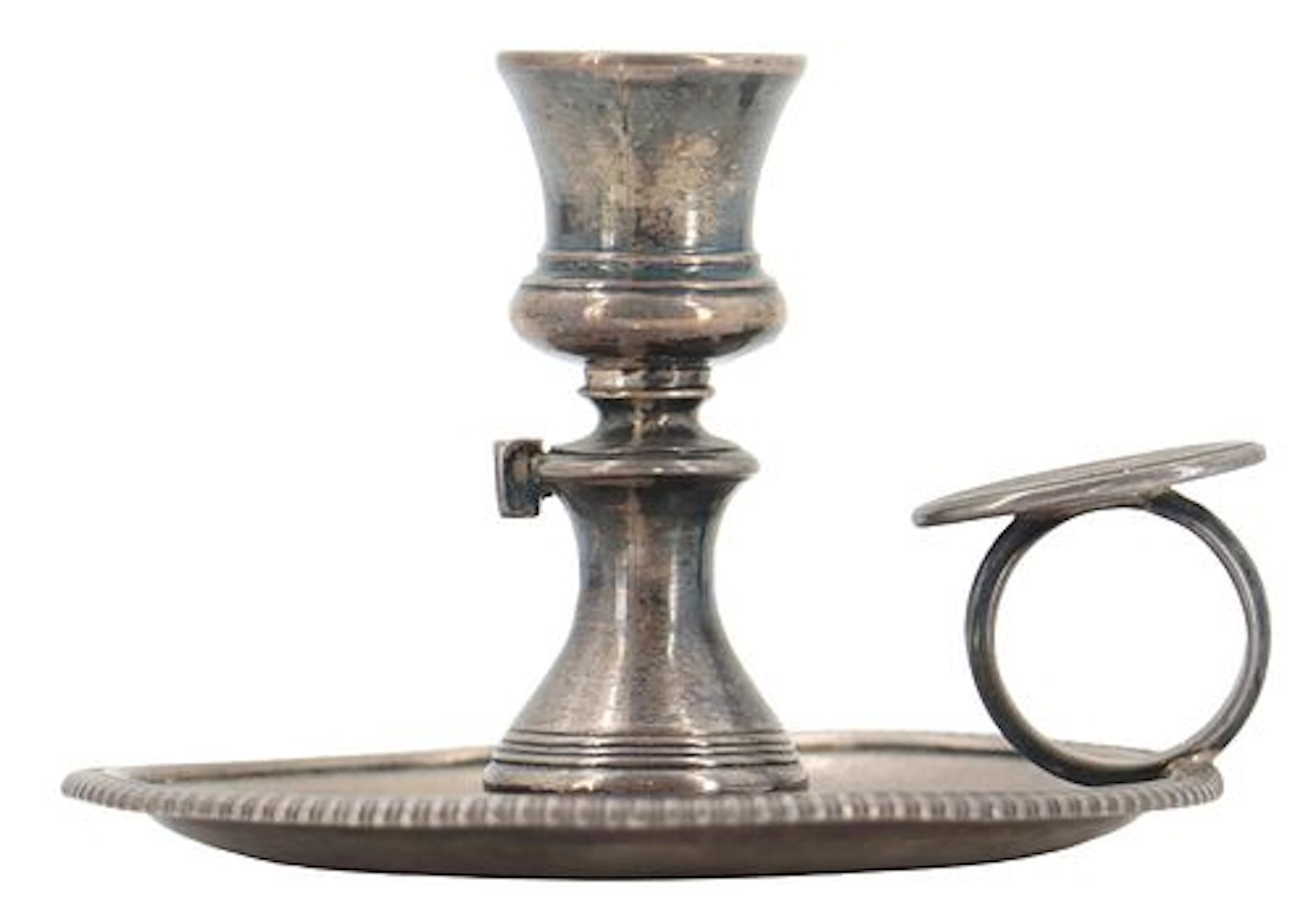 Antique English Tested 90% Silver Chamberstick - 3.455 ozt.
