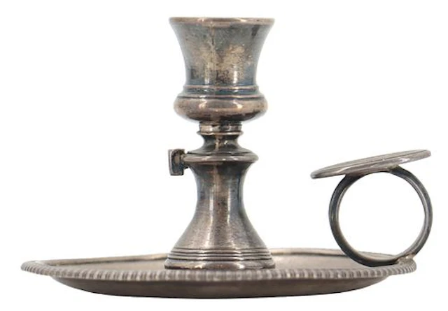 Antique English Tested 90% Silver Chamberstick - 3.455 ozt.