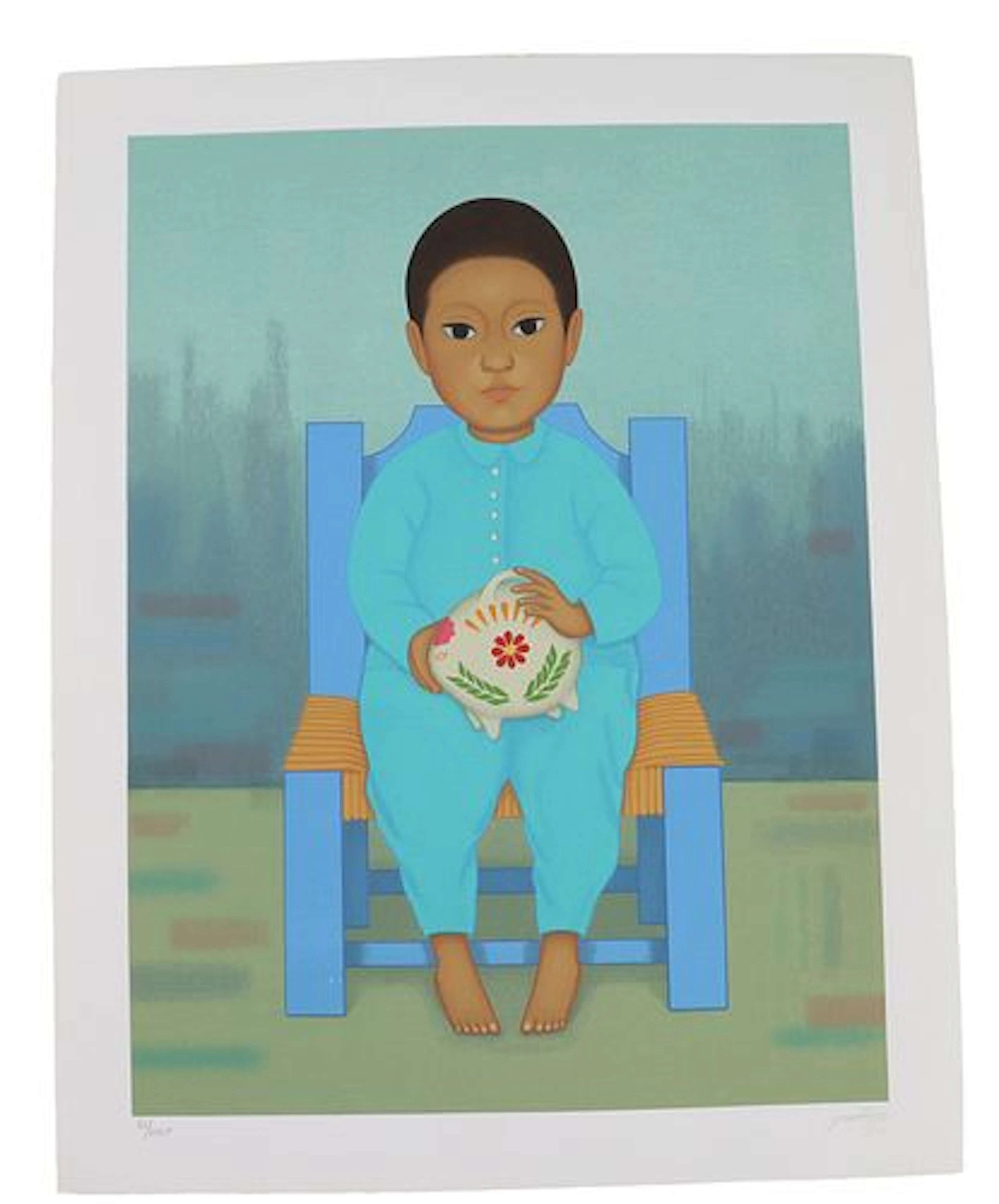 Gustavo Montoya (1905-2003) Mexican, Unframed Lithograph "Alcancia"