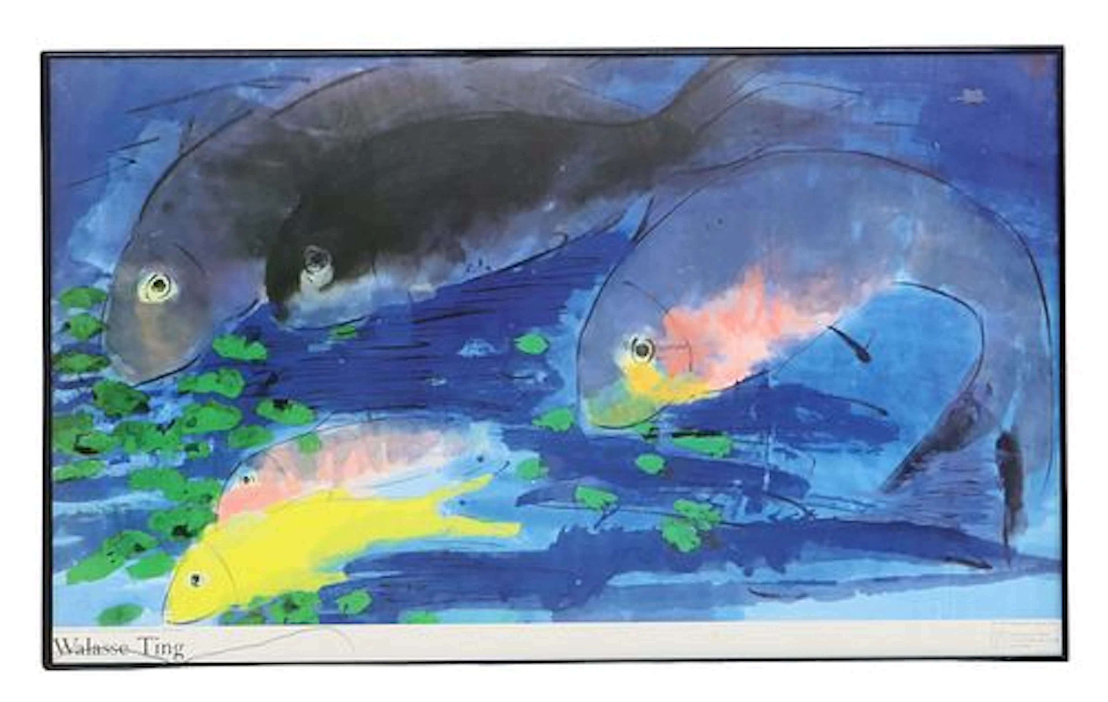 Walasse Ting (1929-2010) Chinese/American, Underwater Lithograph "Summer
