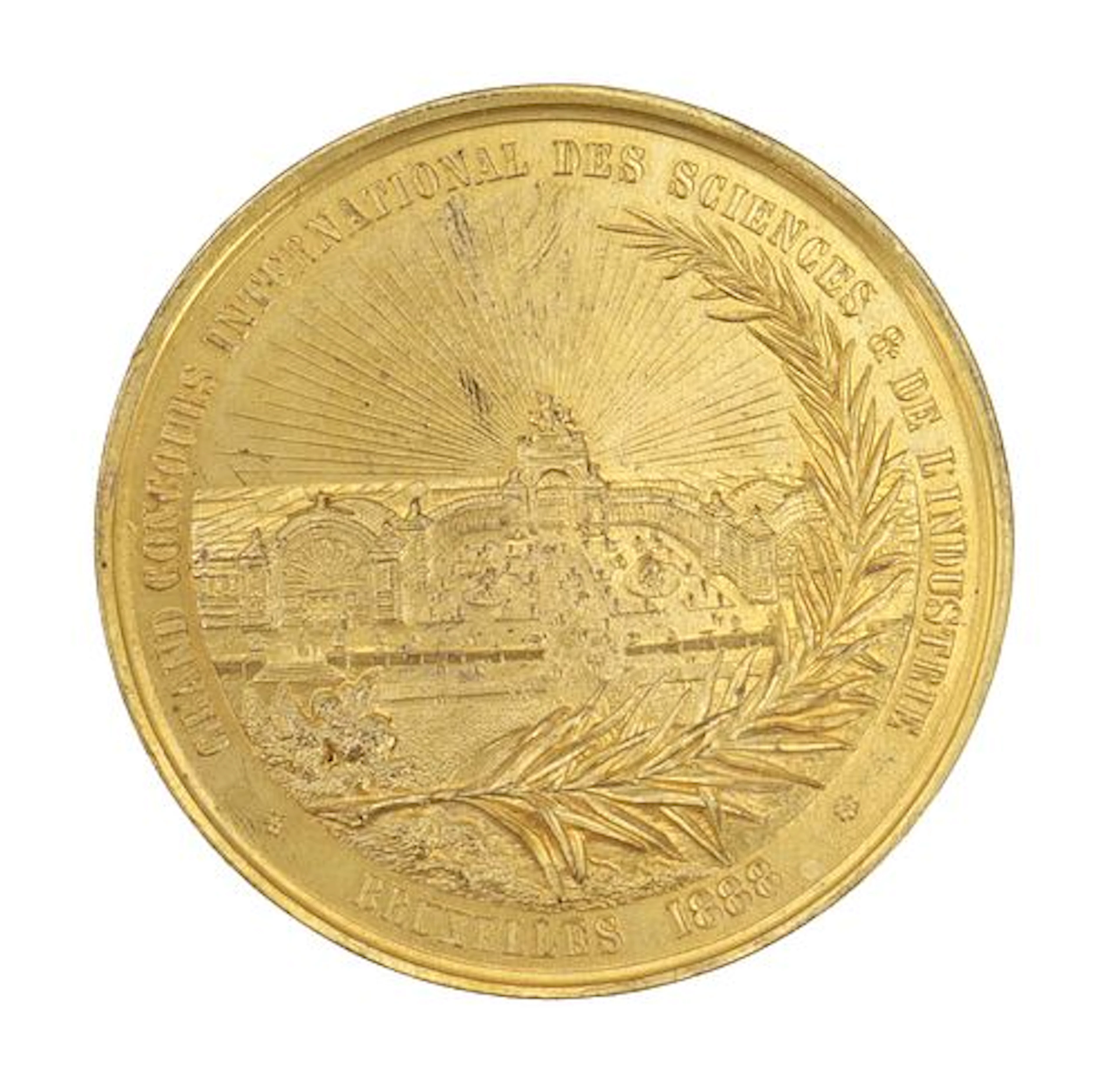 1888 Belgian Brussels International Exhibition Bronze Medal