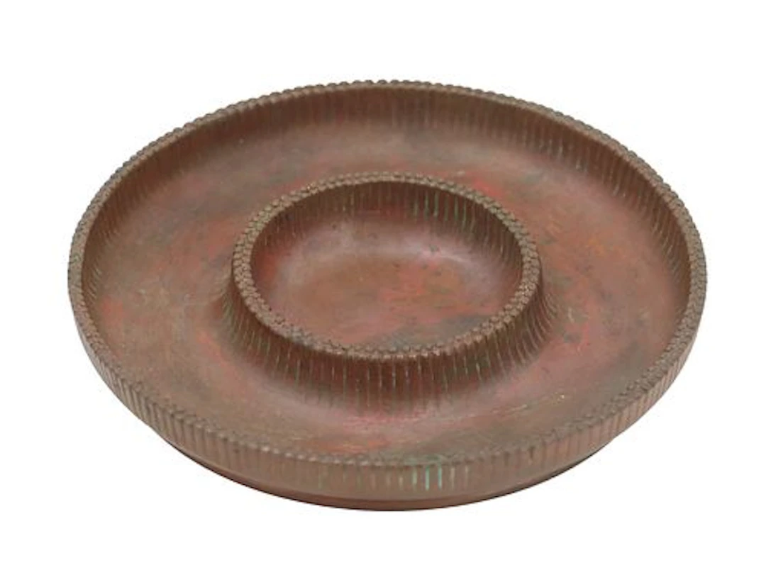 Tiffany Studios Bronze Two-Tier Ashtray