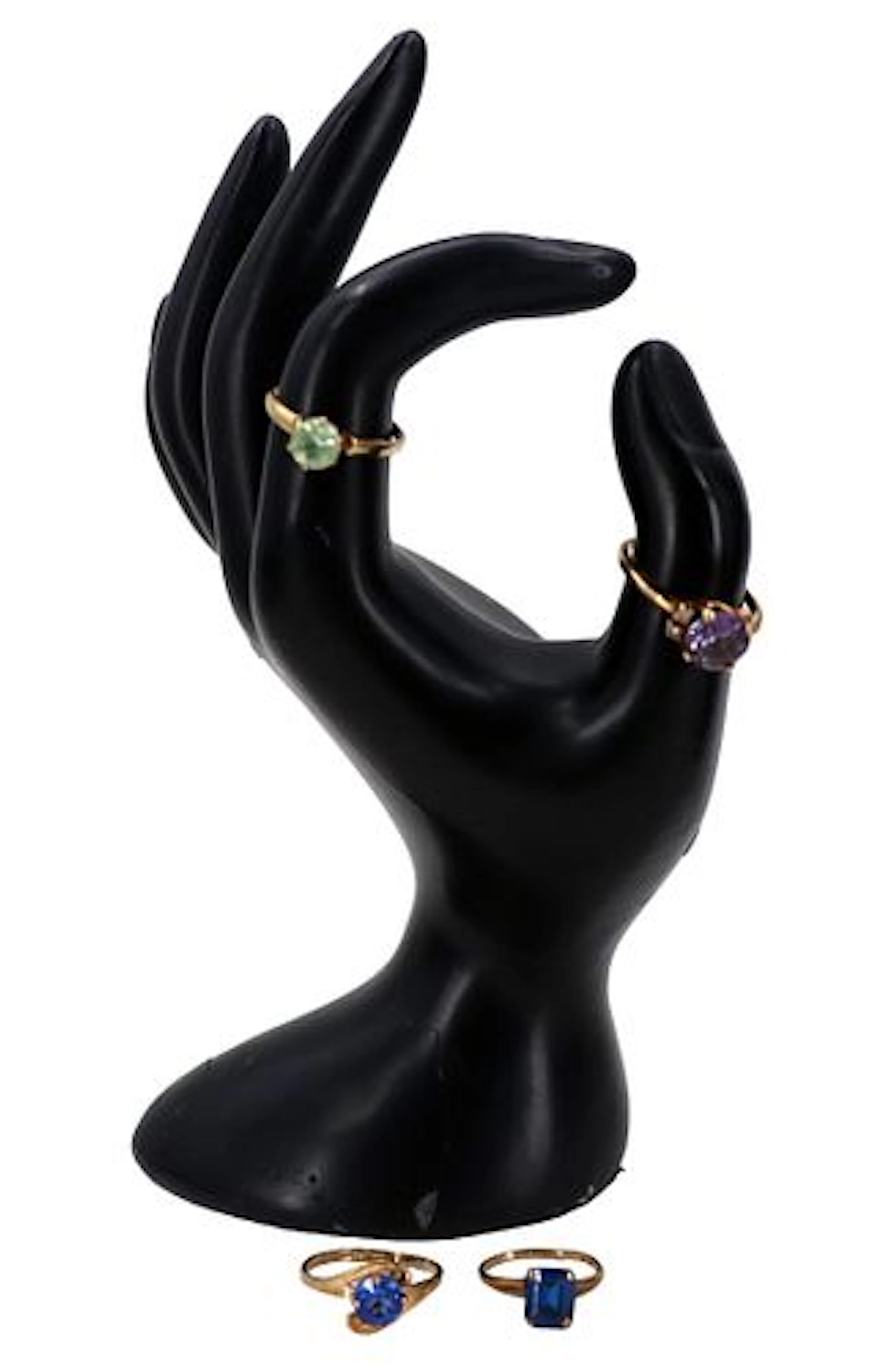 (4) 10k Gold and Mixed Stone Rings - Gross 6.3 g.