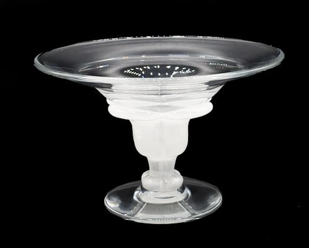 French Daum Art Glass Flower Form Coupe Centerpiece Bowl