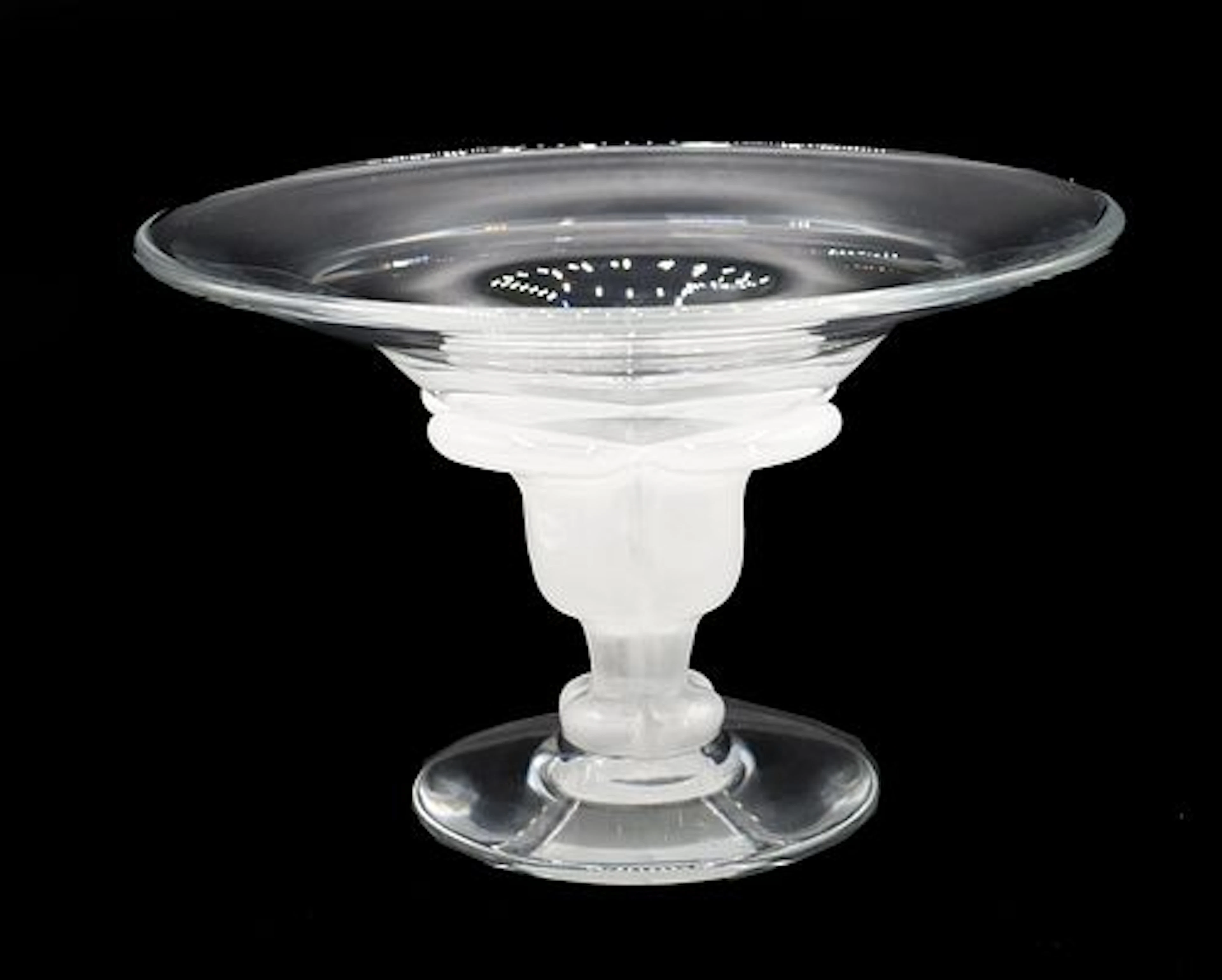 French Daum Art Glass Flower Form Coupe Centerpiece Bowl