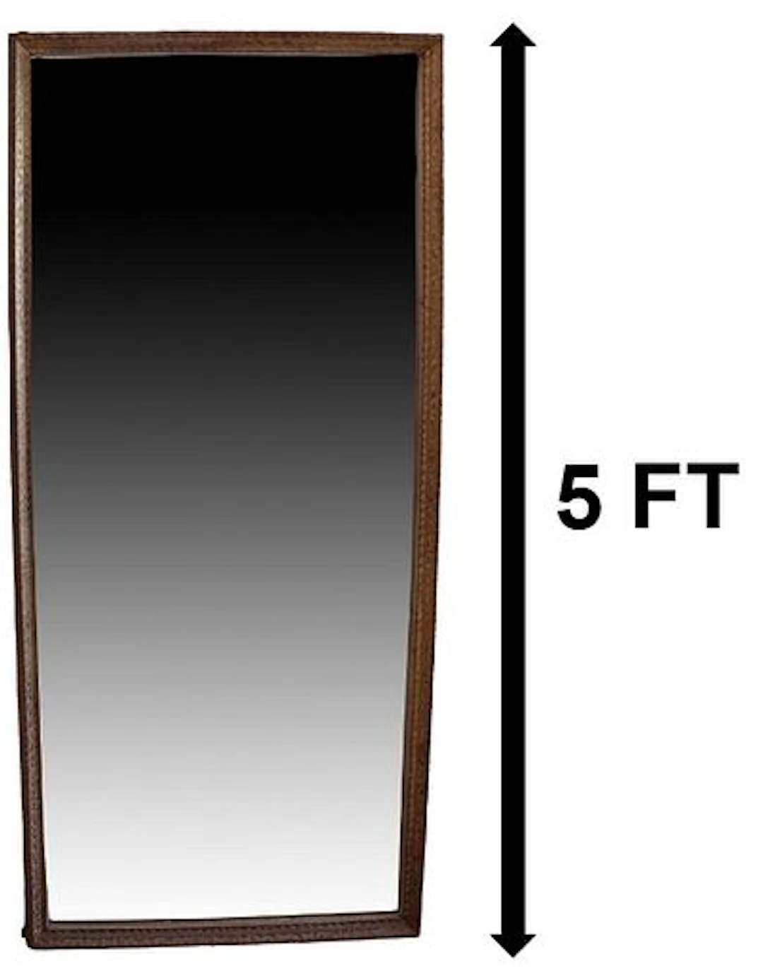 Antique Wooden Full-Length Wall-Hanging Mirror