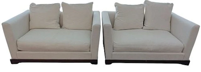 Pair of Italian Modern Promemoria "Wanda" Love Seats