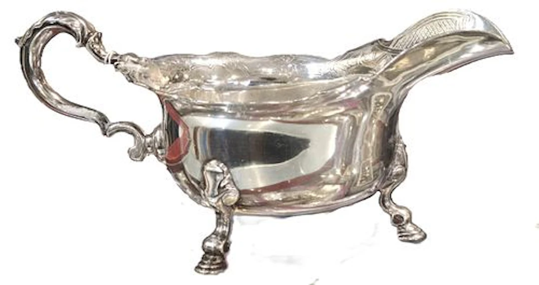 Antique English Sterling Silver Gravy Boat - 18.230 ozt.