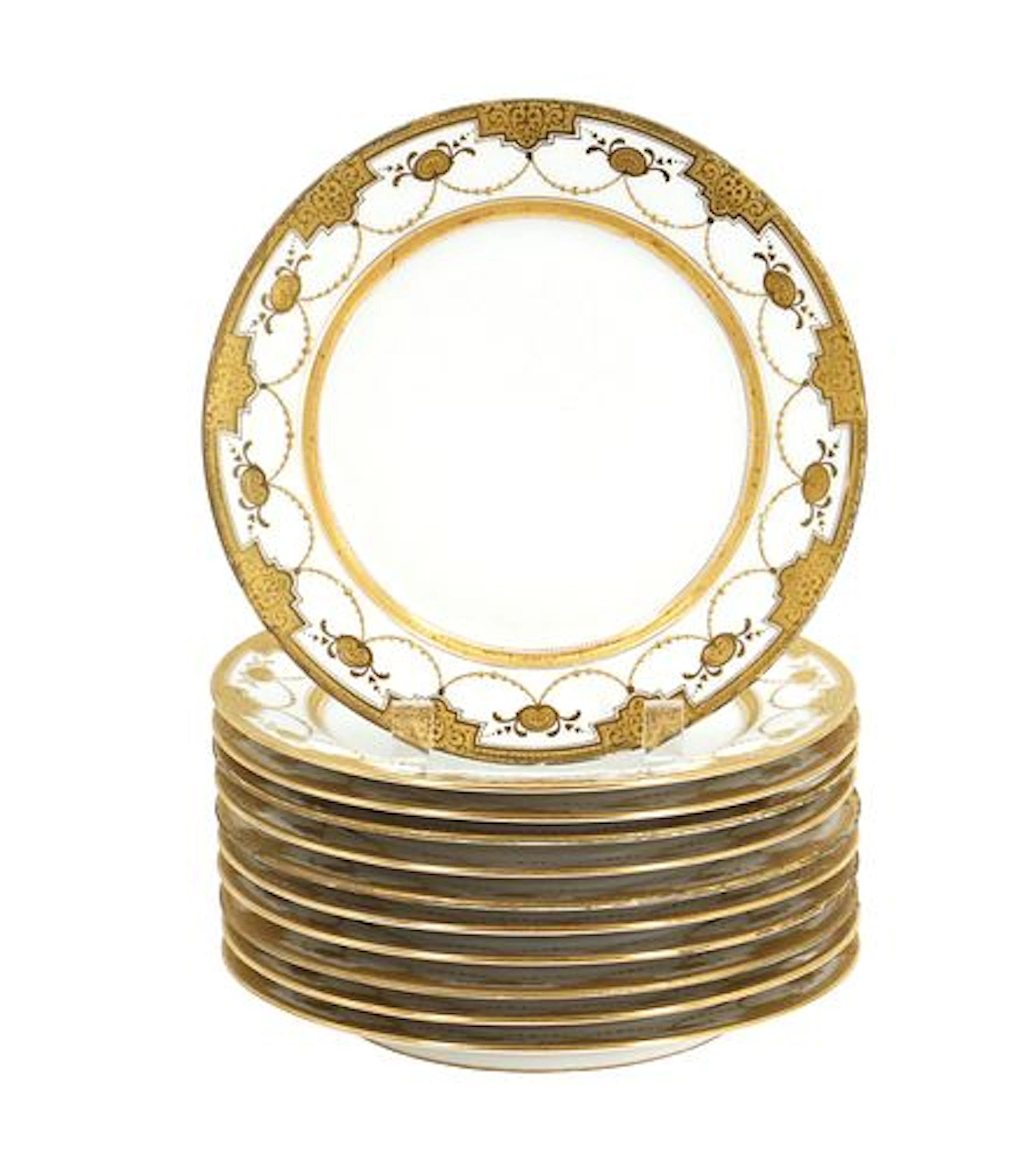 (11) Limoges Porcelain Dessert Plates