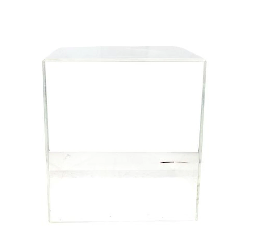 Clear Acrylic Cube Floor Display Stand