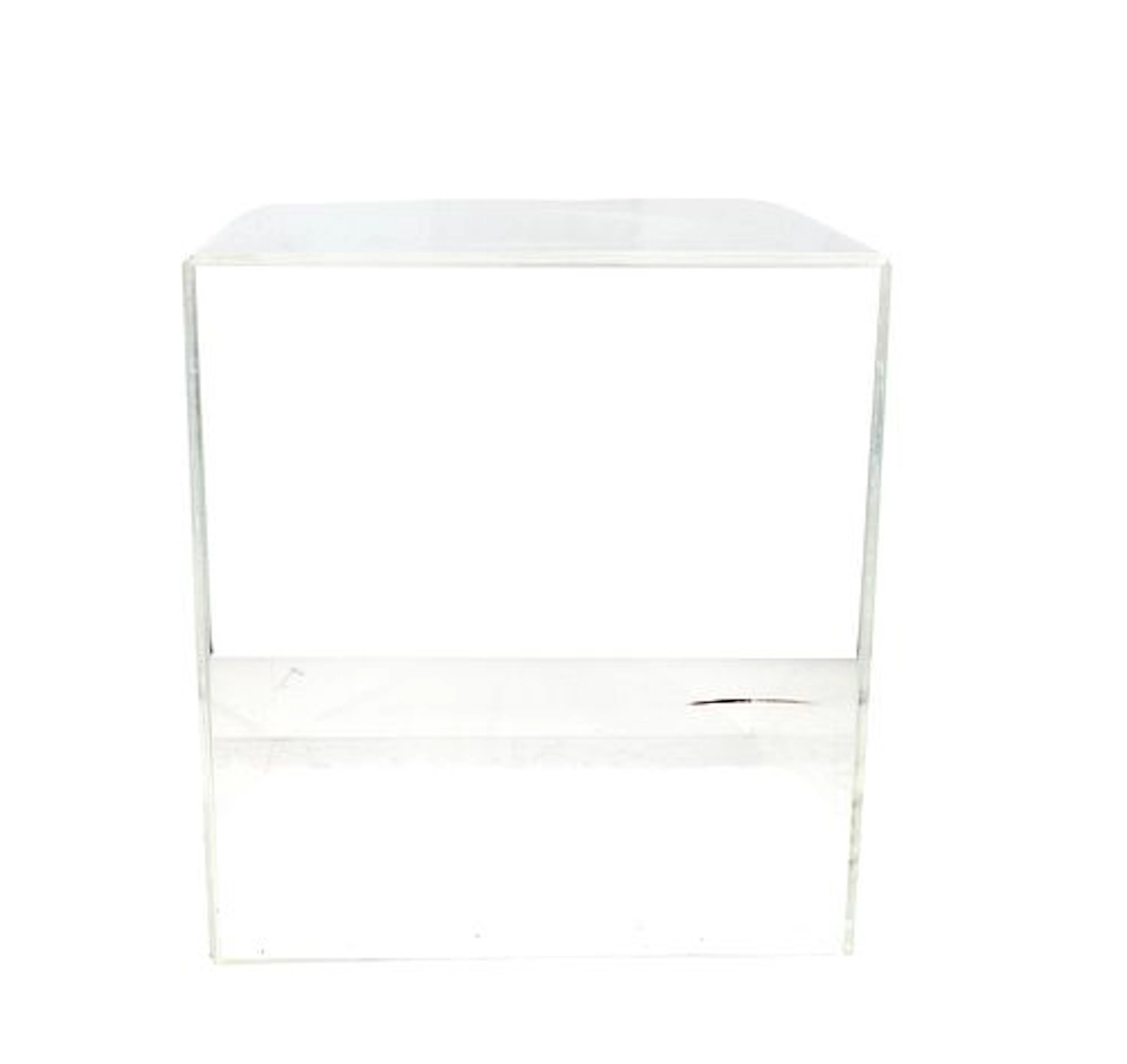 Clear Acrylic Cube Floor Display Stand