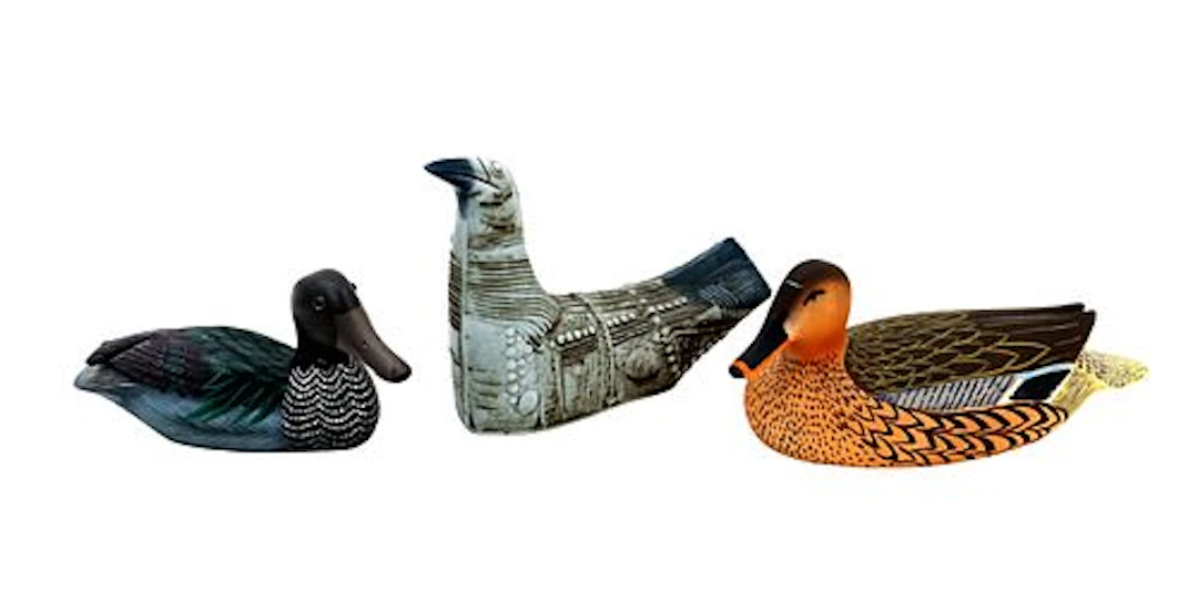 (3) Different Duck Sculptures