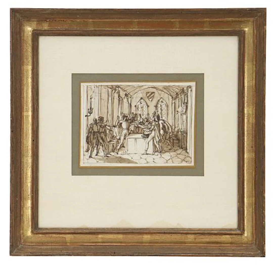 Old Master, 16th/17th Century Italian School Drawing, "Conspiracy