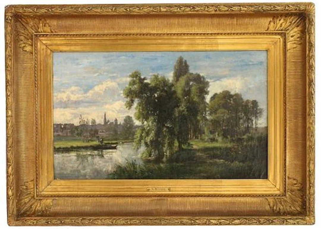 Alexandre Rene Veron (1826-1897) French, Landscape Oil on Canvas