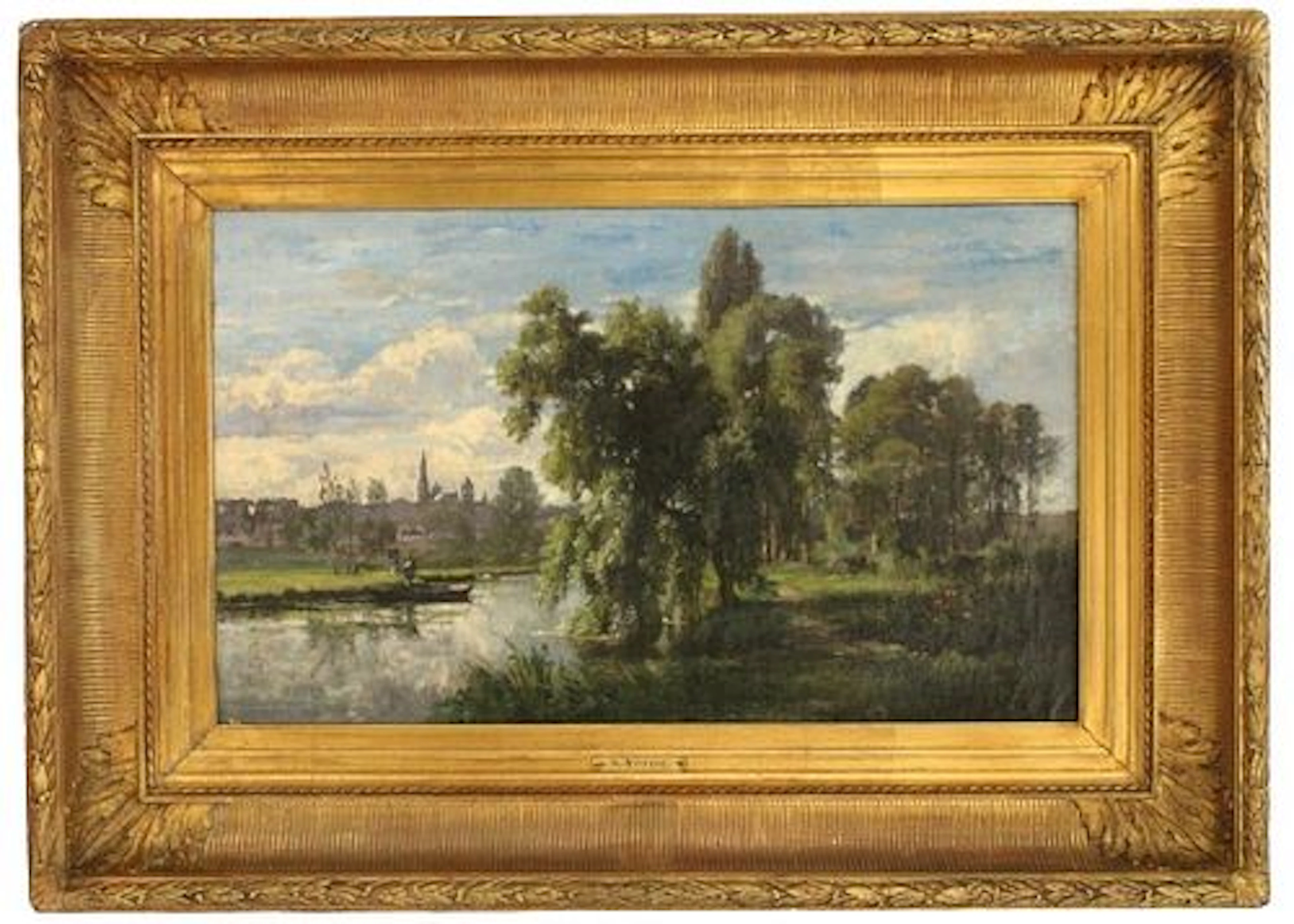 Alexandre Rene Veron (1826-1897) French, Landscape Oil on Canvas