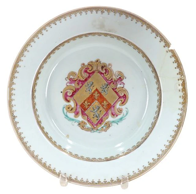 Chinese Export Armorial Plate - As Is