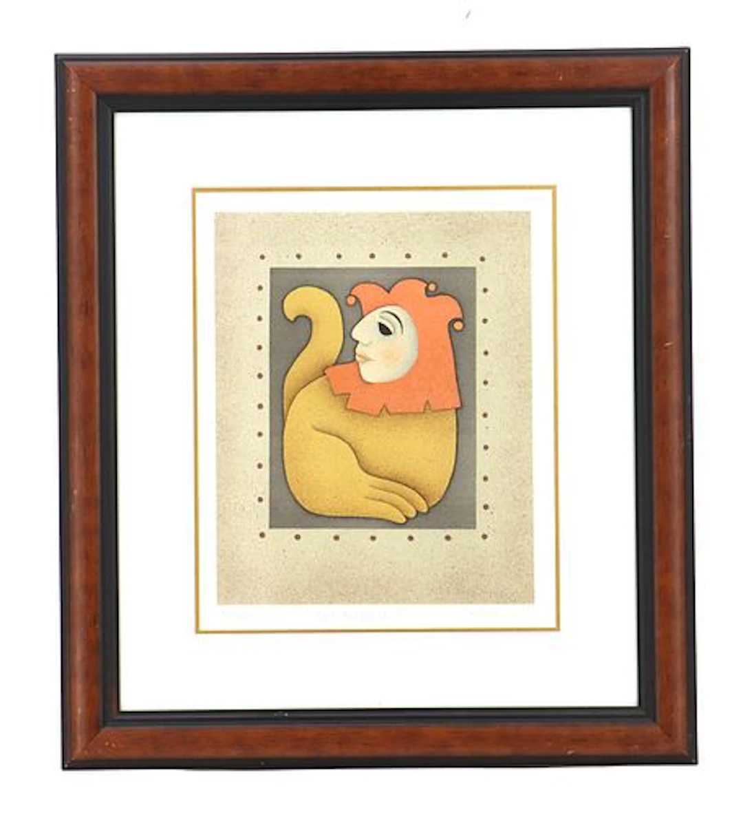 Carol Jablonsky (1939-1992) American, Lithograph Print "Cat Disguise" 50/300