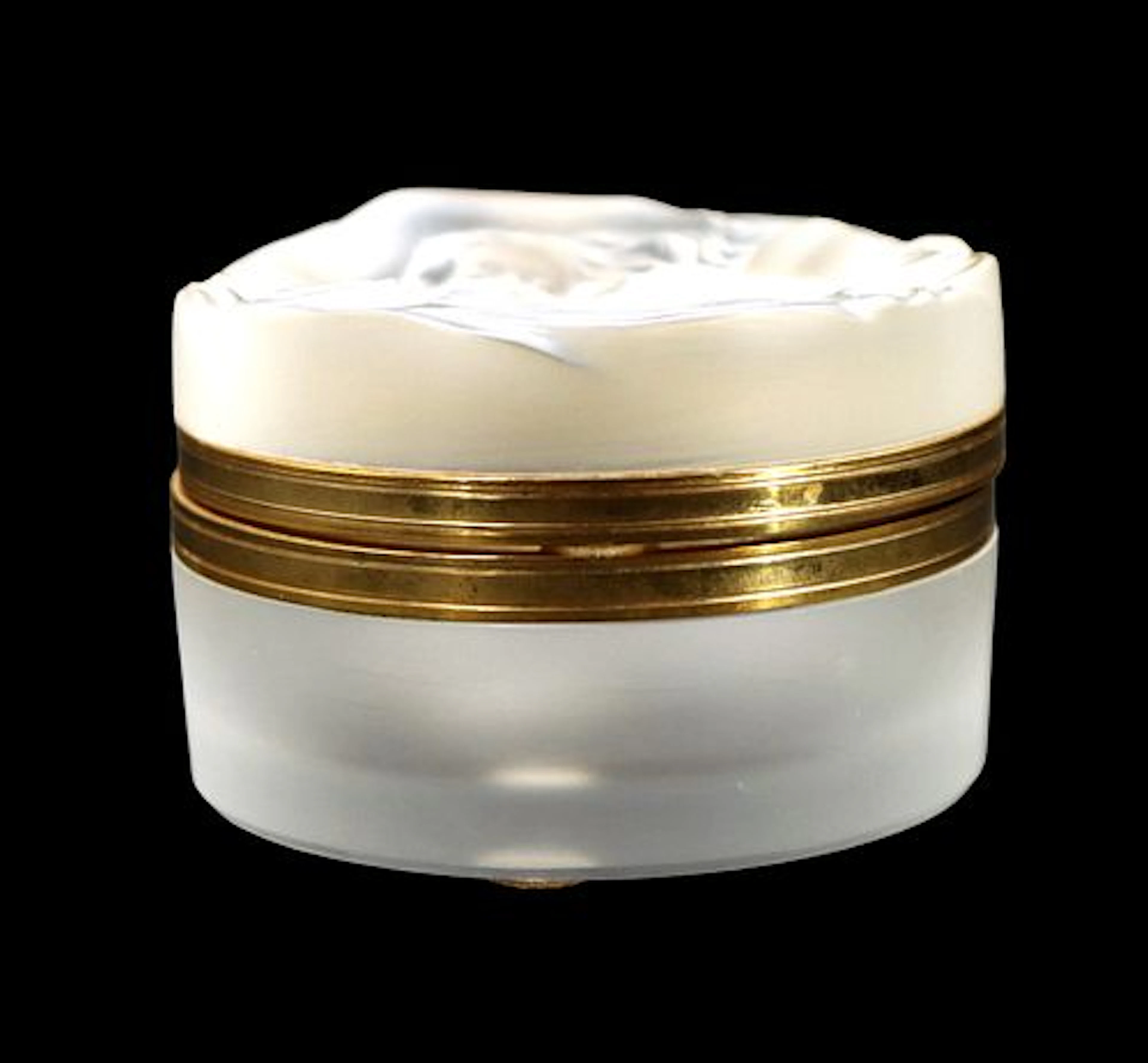 Vintage Lalique "Daphne" Crystal Powder Box
