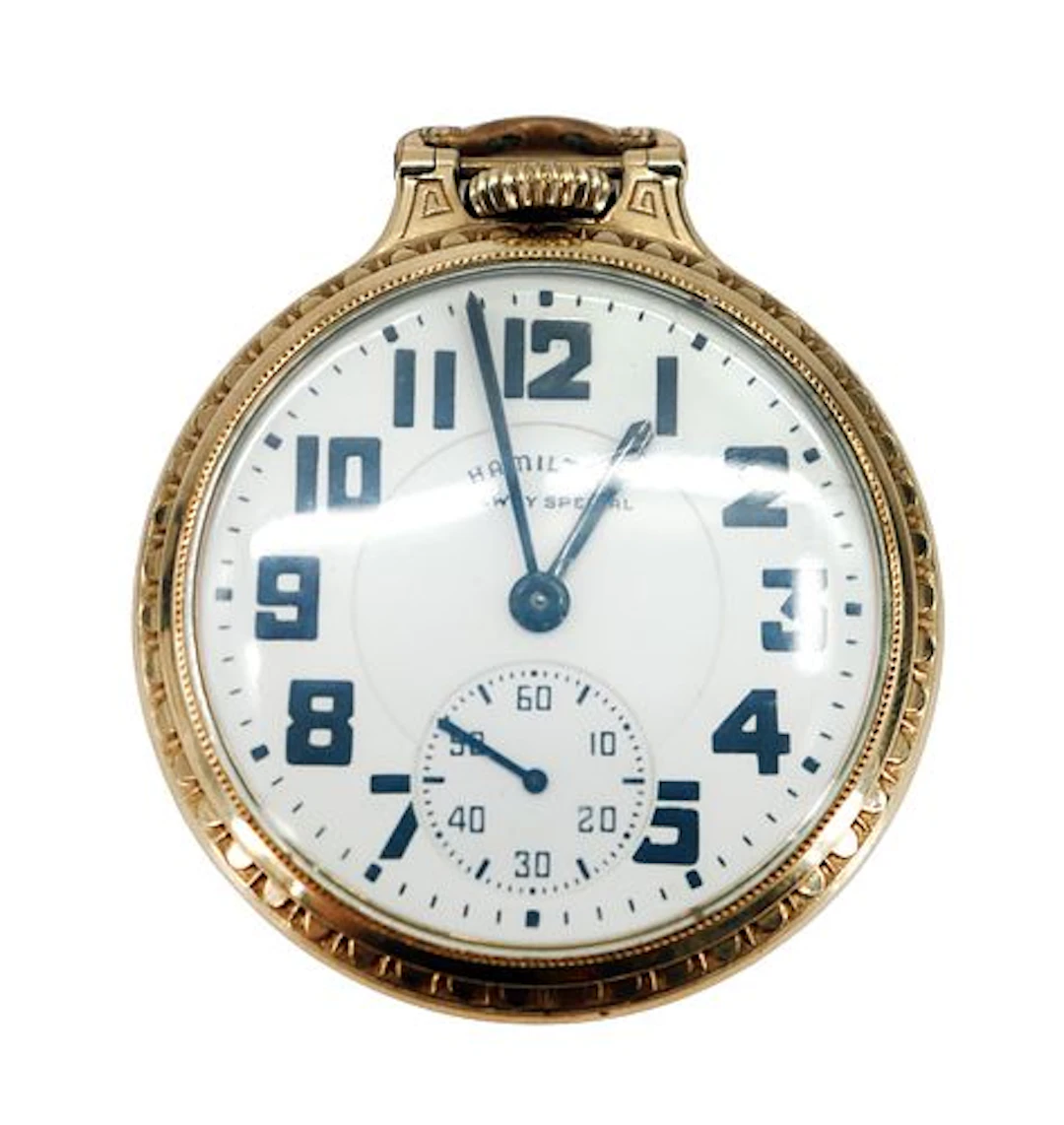 Vintage Hamilton "Railway Special" 10K Gold-Filled Open Face Pocket Watch