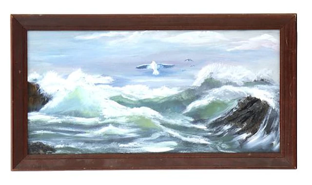 Betty Smith (20th Century) American, Vintage Oil on Canvas Seascape