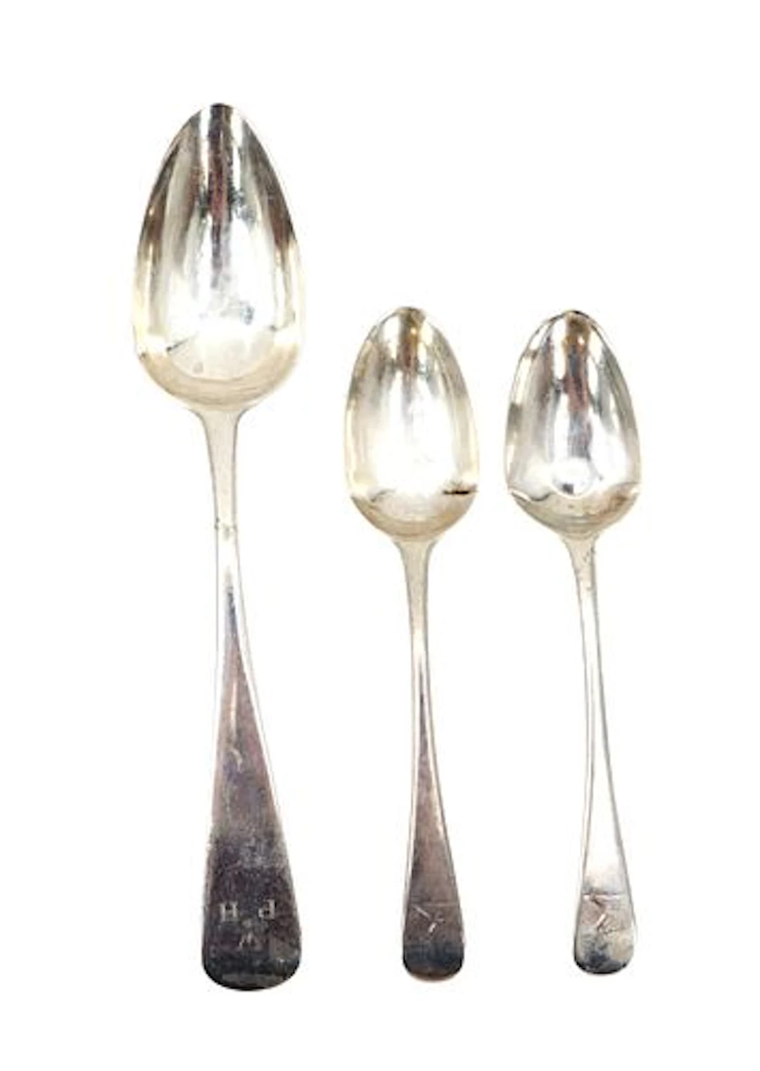 (3) English Sterling Silver Spoons - 4.210 ozt.