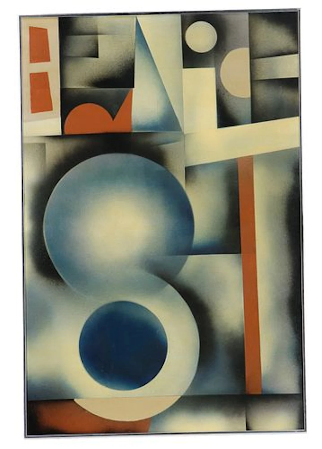 Robert Isaacson (1927-1998) American, Geometric Abstract Oil on Canvas