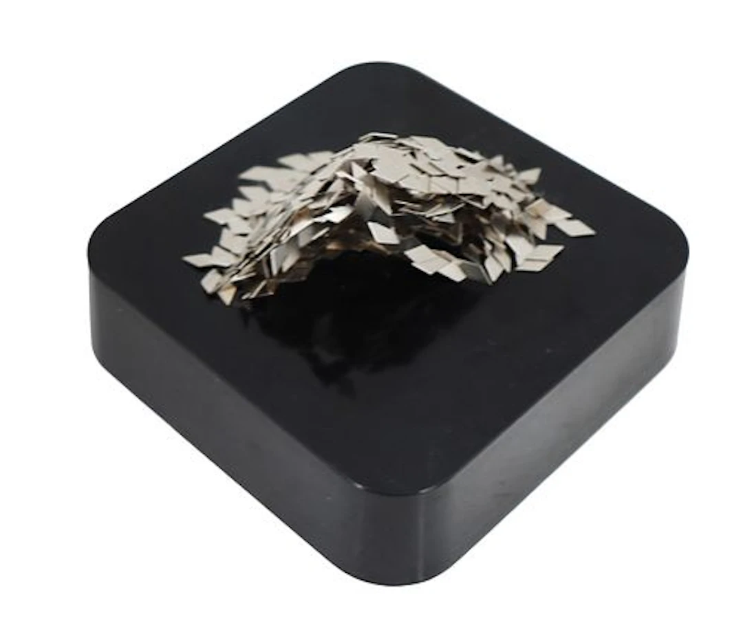 1970s CRDL Kinetic Magnetic Art Diamond Shape Desk Sculpture