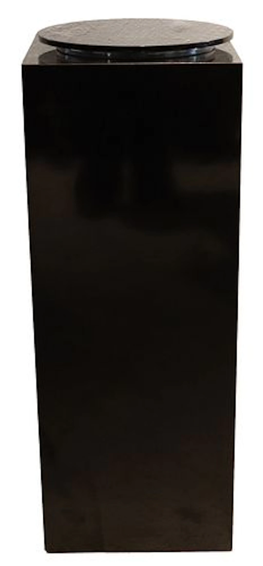 Modern Lacquered Wood Display Stand with Lazy Susan