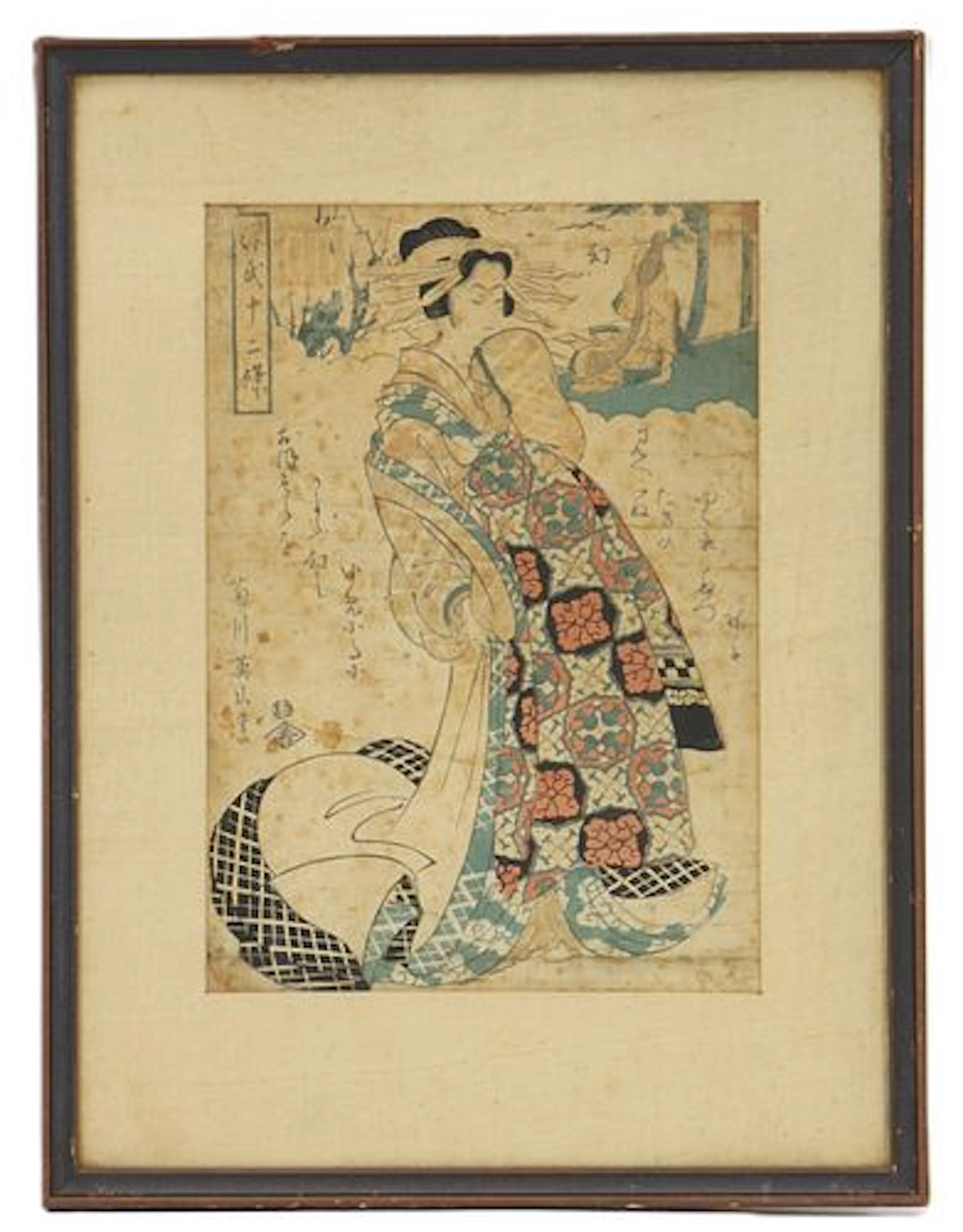 Kikugawa Eizen (1787-1867) Japan, Woodblock Figural "Twelve Chapters