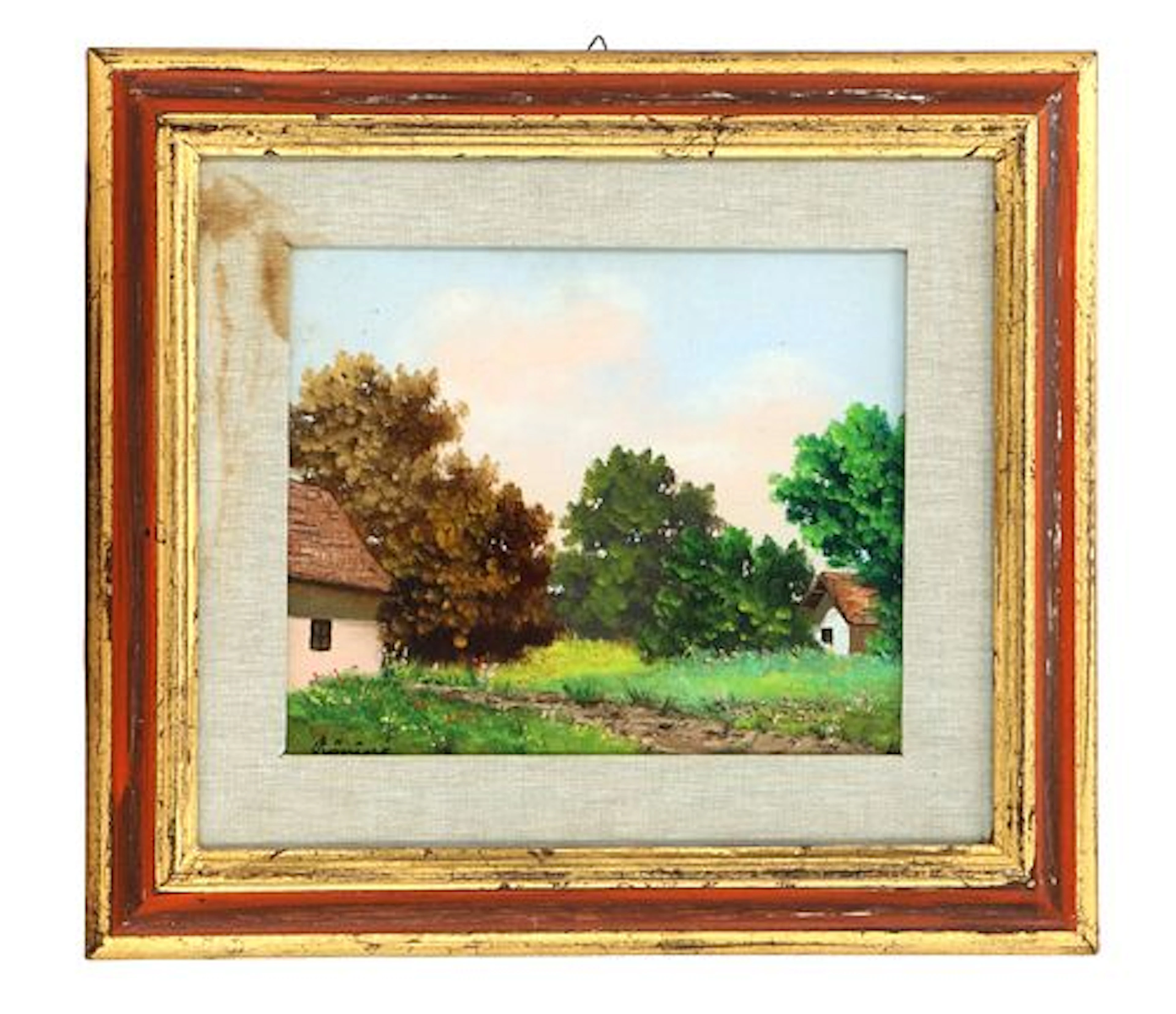Signed Oil on Canvas Rural Landscape