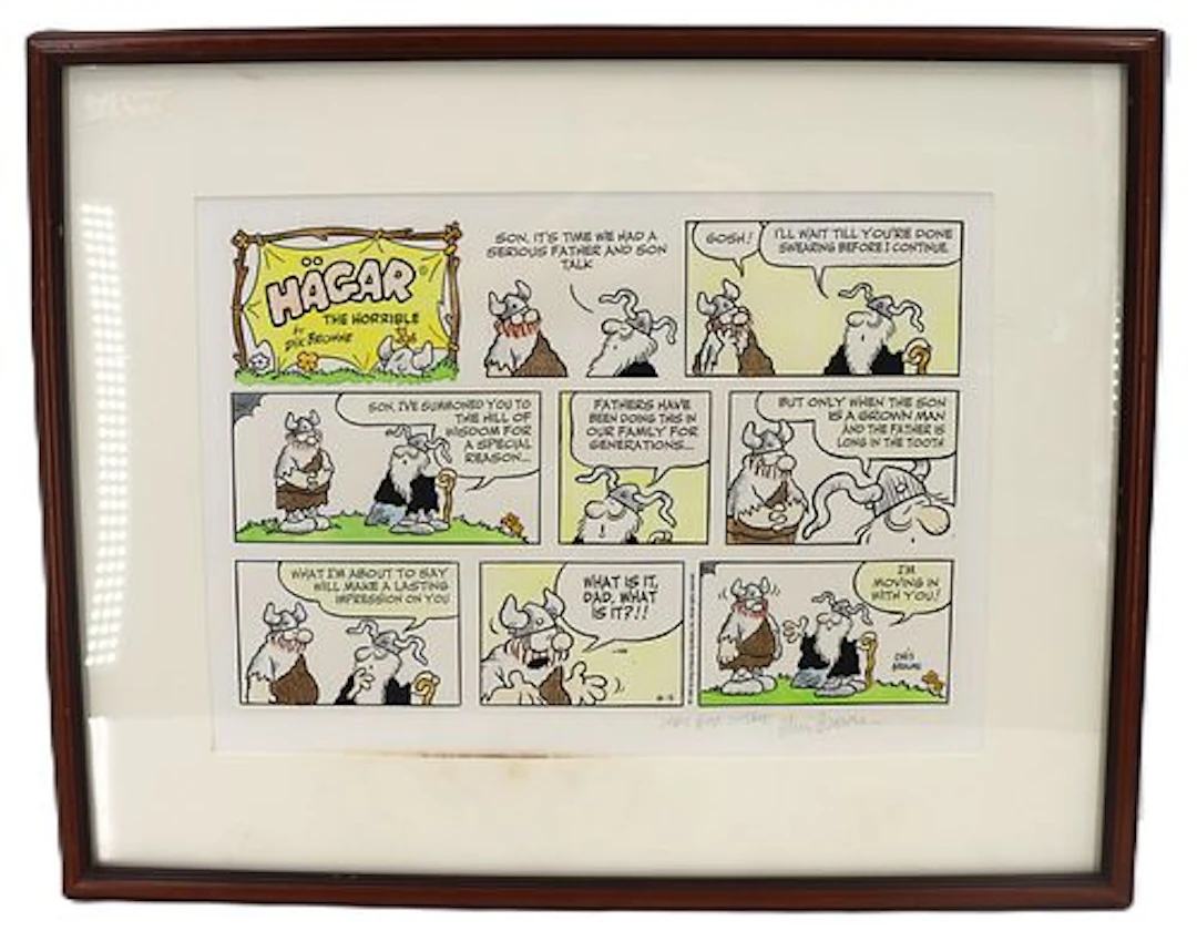 Chris Browne (1953-2023) American, Hand Colored Production Proof "Hagar