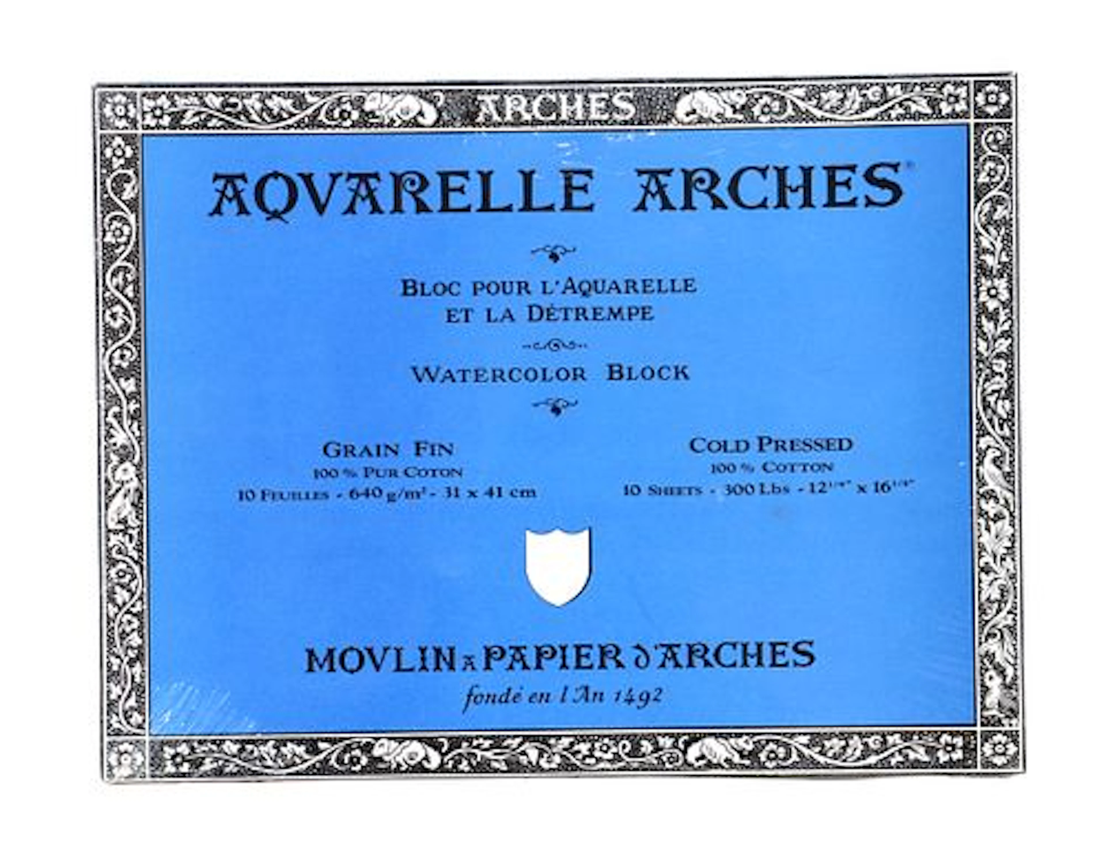 Arches 10 Sheet 12 x 16 Cold Press Watercolor Stock Art Paper