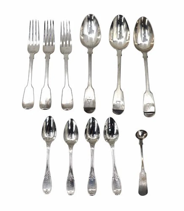 (11) English Sterling Silver Spoons - 19.055 ozt.