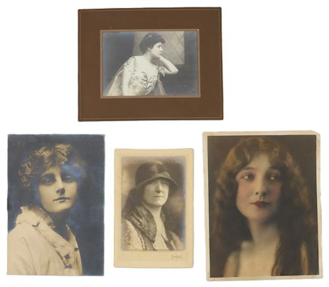 (4) Vintage Studio Portrait Postcards