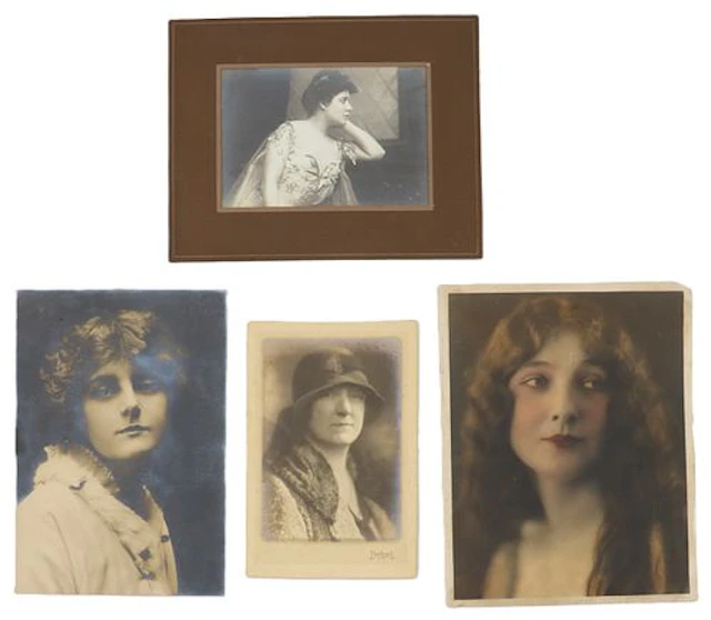 (4) Vintage Studio Portrait Postcards